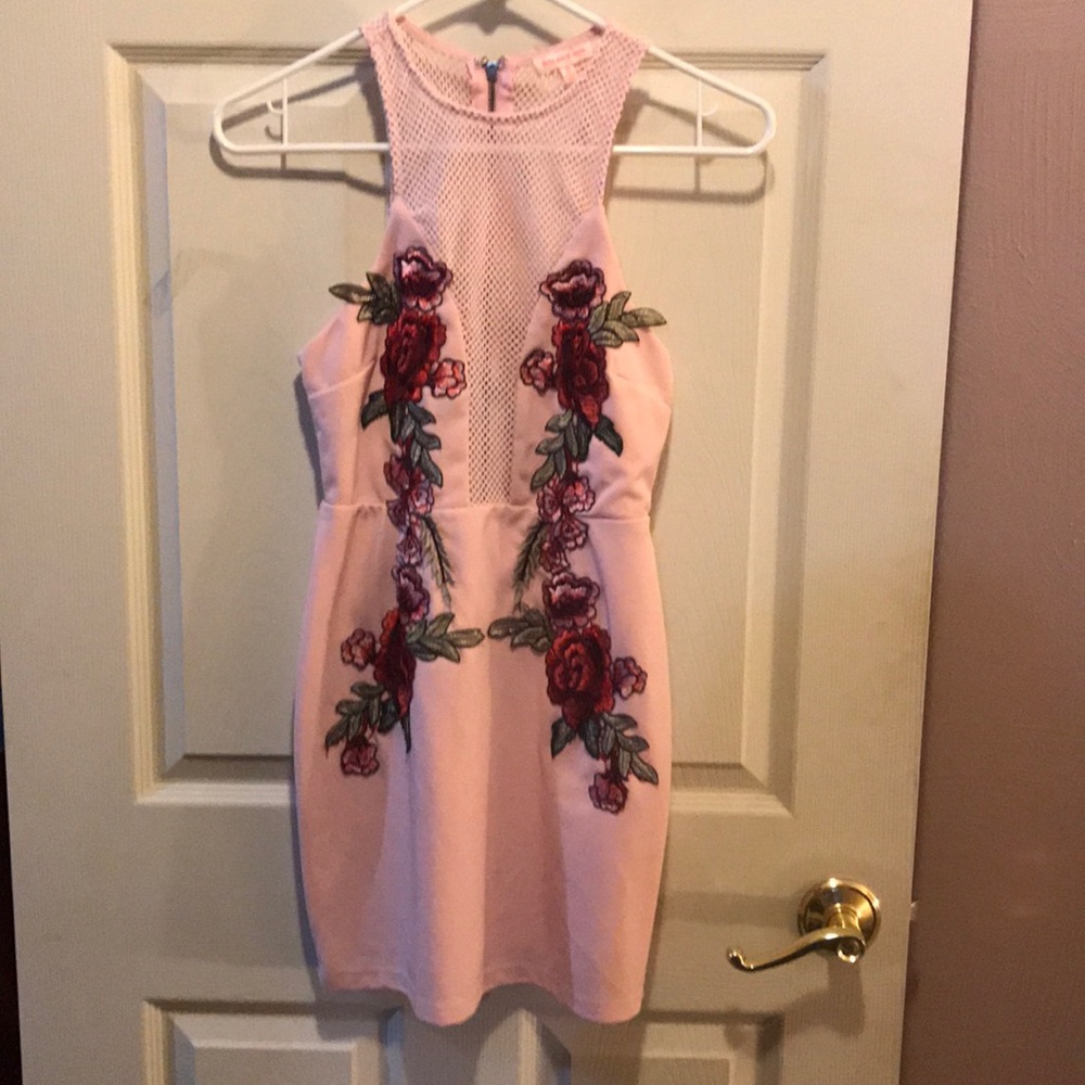 Forever 21 dress with mesh plunging neckline.